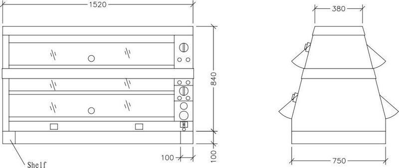 Фото Витрина передаточная Kocateq DH 150 EW 1