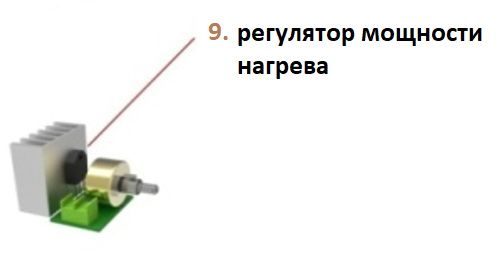 Регулятор мощности нагрева для аппарата шаурмы