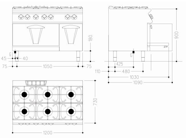 Фото Плита газовая Mareno NC7FG12G44 1