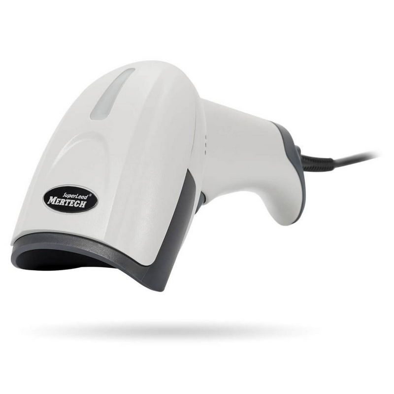 Фото Ручной сканер штрих-кода MERTECH 2310 P2D USB, USB эмуляция RS232 white 3
