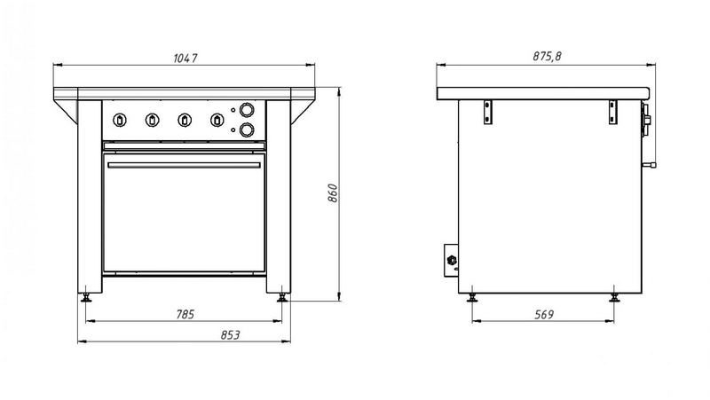 Фото Плита электрическая GRILL MASTER Ф4ПДКЭ/900 (с духовкой) 1