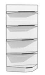 Стеллаж торговый угловой Stahler H=2300 внутренний