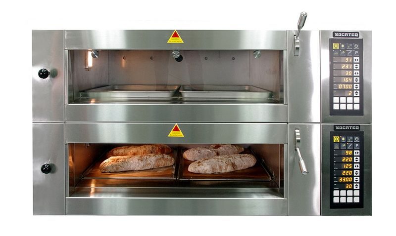 Фото Печь подовая электрическая Kocateq с парогенератором-термоблоком без — арт. EBO 64x2 ST2 P2 NW 1