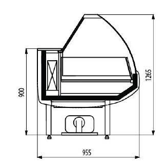 Фото Витрина морозильная CRYSPI ВПН 0,12-0,69 (Octava M 1200) верх3002гл_низ7016гл — арт. O ВПН1 120Г 1