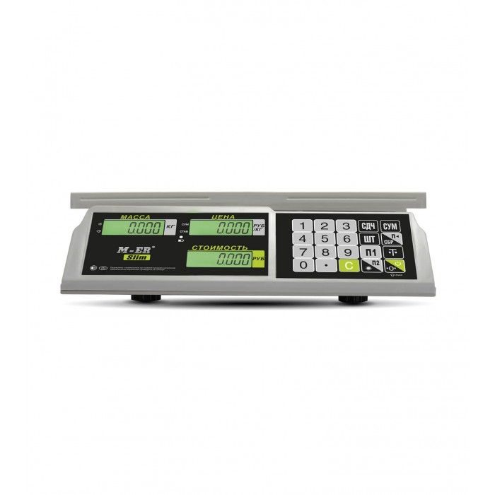 Фото Весы торговые MERTECH MERCURY M-ER 326C-15.2 LCD без АКБ (по 6 в коробке) 1