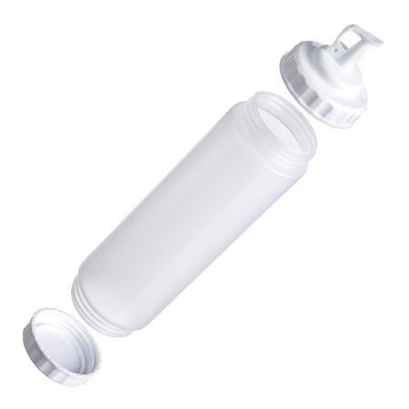 Фото Емкость для соуса Gastroplast 750 мл, D 70 мм, H 270 мм, 2 крышки (белые), прозрачная артикул 79693 1