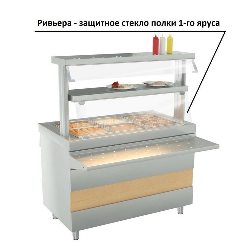 Защитное стекло полки 1-го Атеси Ривьера (700мм)