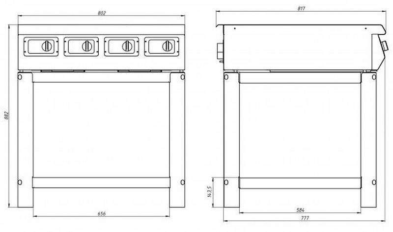 Фото Плита индукционная GRILL MASTER Ф4ИП/800 (на подставке пнс) 1