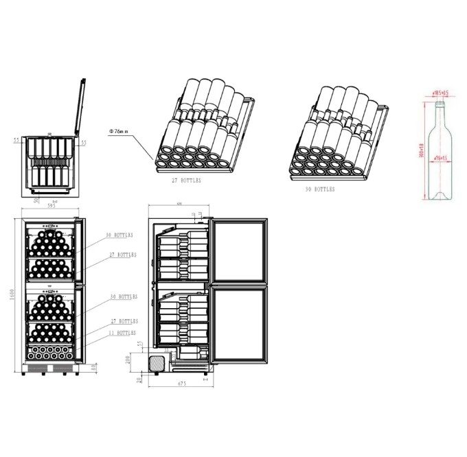 Фото Шкаф винный CASO — арт. WineChef Pro 126-2D 3