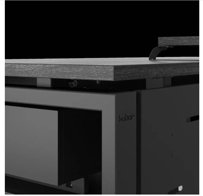 Фото Стол офисный КОБОР O1-140/80 black/wood 3