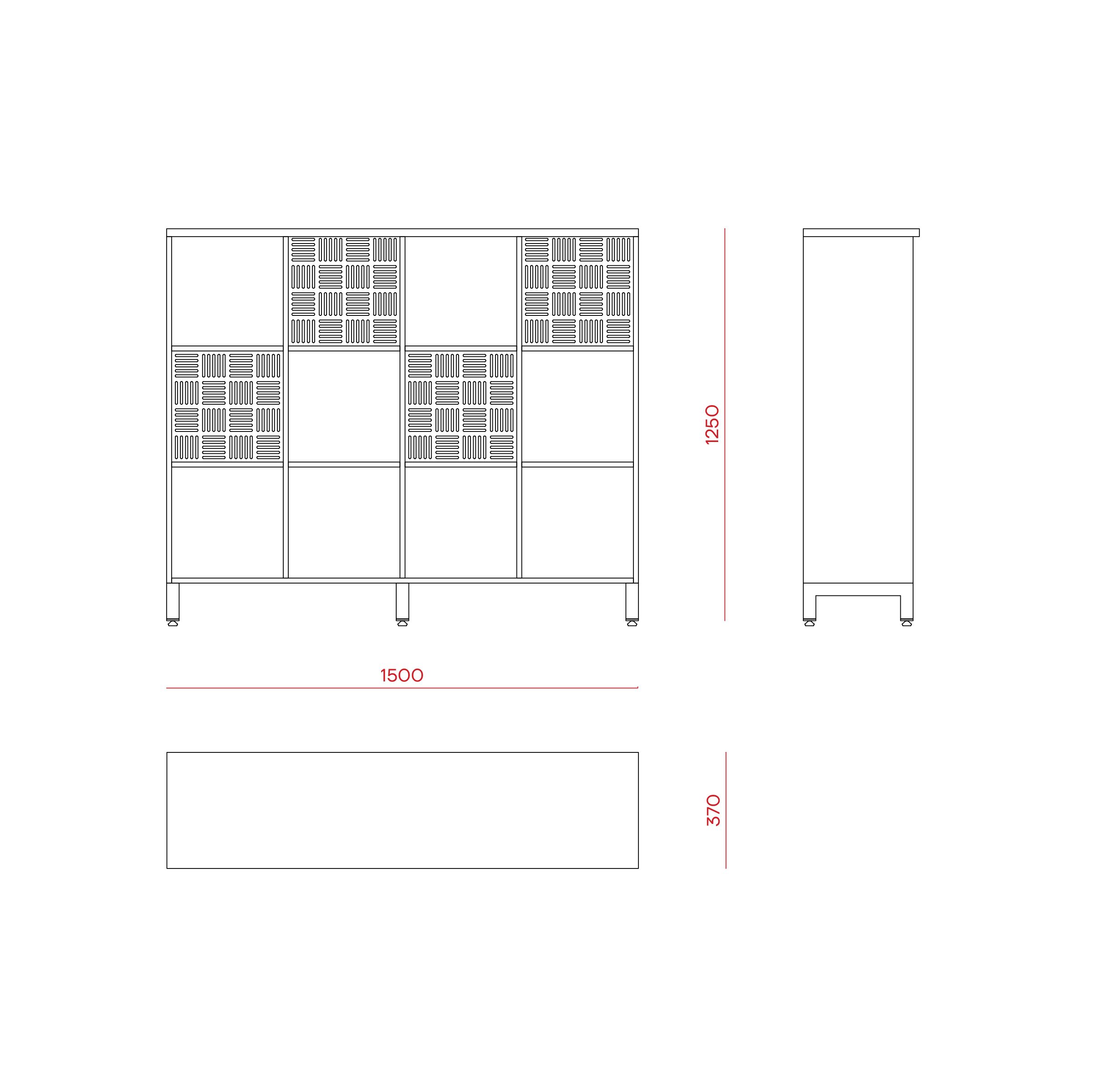Фото Стеллажная система КОБОР SQ-3Х4 black/natural 2