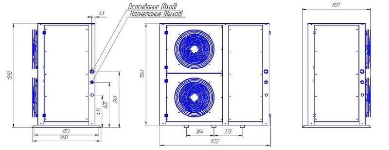 Фото Блок компрессорно-конденсаторный Intercold ККБ3-YM132E1G 1