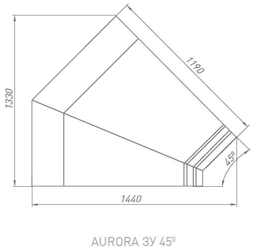 Фото Витрина холодильная с выносным агрегатом BrandFord Aurora зу 45 4