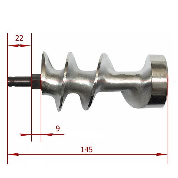 Фото Шнек для мясорубок Crazy Pan CP-MM12C, CP-MM12S чугун — арт. CP-SPMM12CWM 3