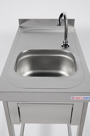 Фото Рукомойник металлический RESTOINOX напольный — арт. РНОКХГ-40/70-Б 4