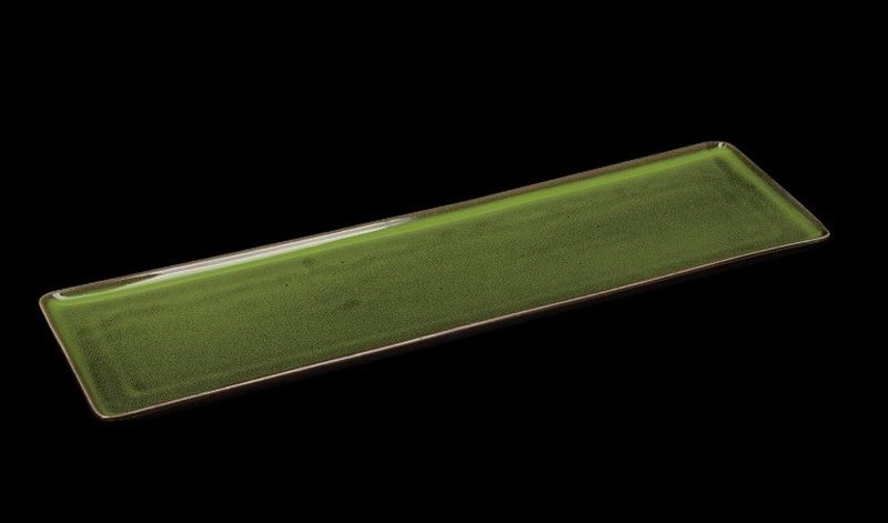 Фото Блюдо Corone Cocorita L 380 мм, B 100 мм, H 16 мм зеленое — арт. фк8887 1