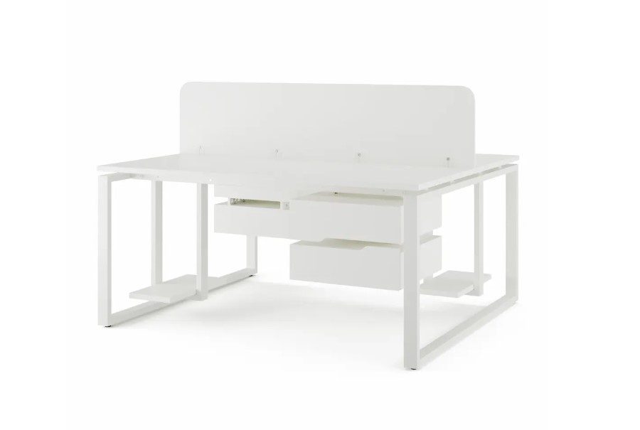 Фото Стол офисный КОБОР O1/2-140/140 white/premium 3