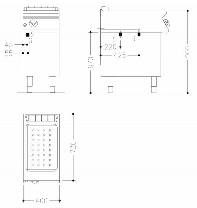 Фото Мармит газовый Mareno NB74G 1