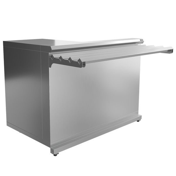 Прилавок кассовый КК-1200 Premium (нерж.)