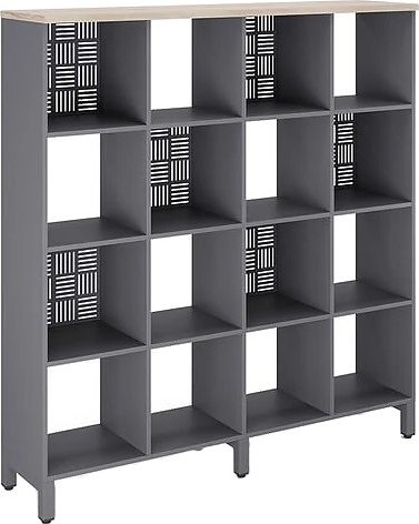 Стеллажная система КОБОР SQ-4X4 graphite/natural