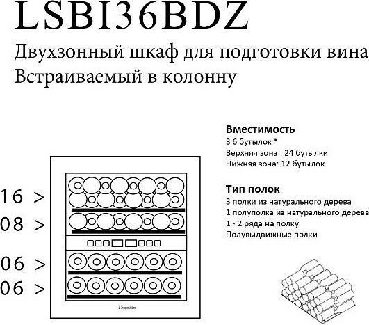 Фото Шкаф винный La Sommeliere — арт. LSBI36BDZ 7