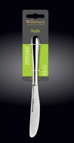 Фото Нож столовый Wilmax Stella серебряный L 220 мм (на блистере) — арт. WL-999100/1B 1
