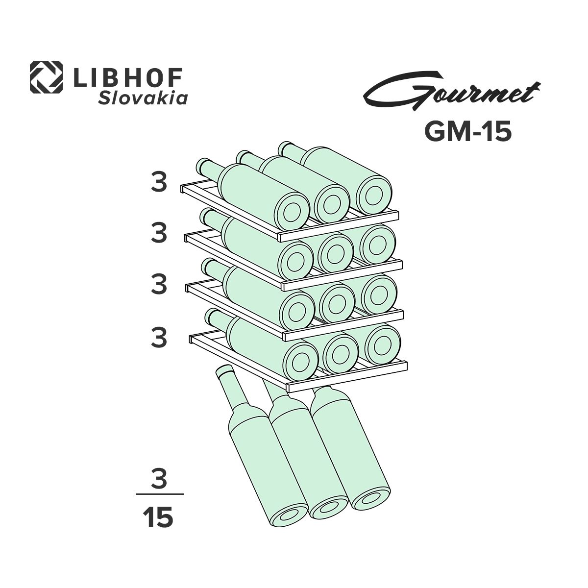 Фото Шкаф винный Libhof GM-15 black — арт. libgm15b 10