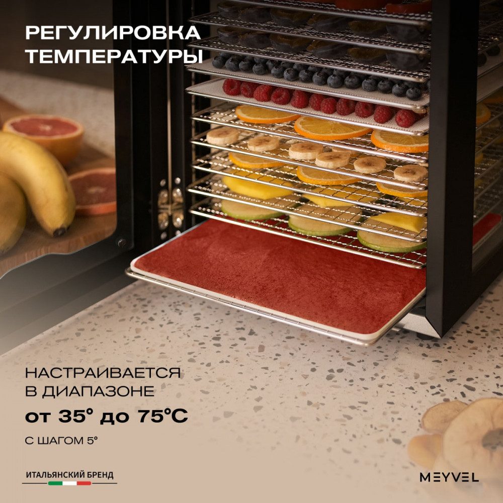 Фото Дегидратор сушилка Meyvel MDH20-1S2 (Black) 13