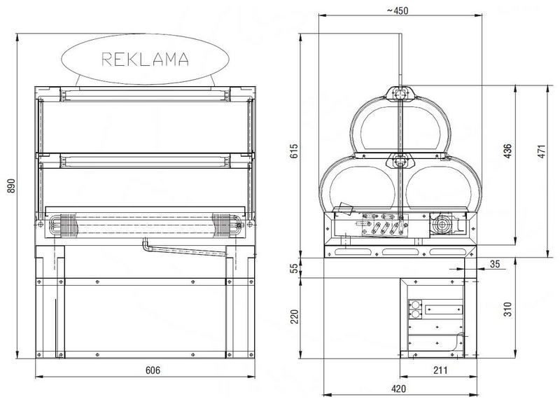 Фото Витрина холодильная встраиваемая Unis Cold spot inox 4