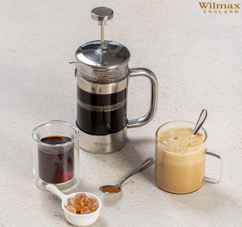 Фото Френч-пресс Wilmax Thermo Glass 350 мл стекло, нерж. сталь (цветная упаковка) — арт. WL-551009/1C 2