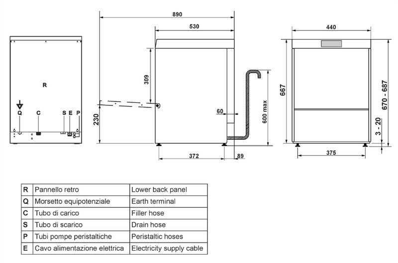 Фото Машина стаканомоечная с фронтальной загрузкой SMEG — арт. UG400DMS 1