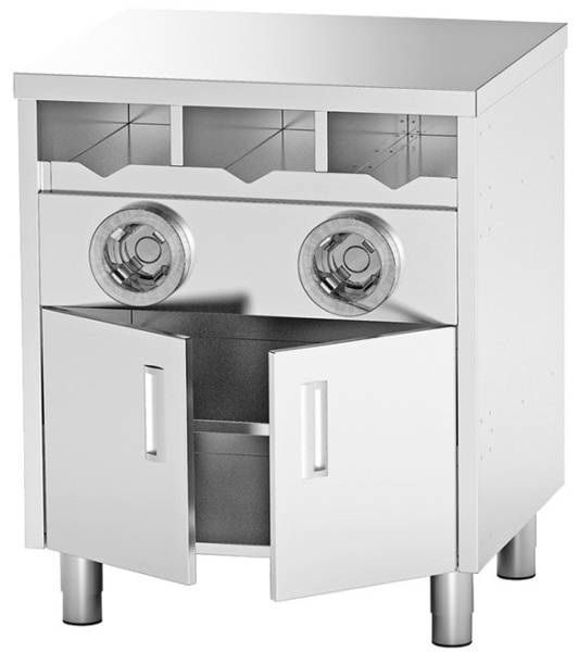 Стол-тумба RESTOINOX СПЗР2ДН-8/6-Б с диспенсерами