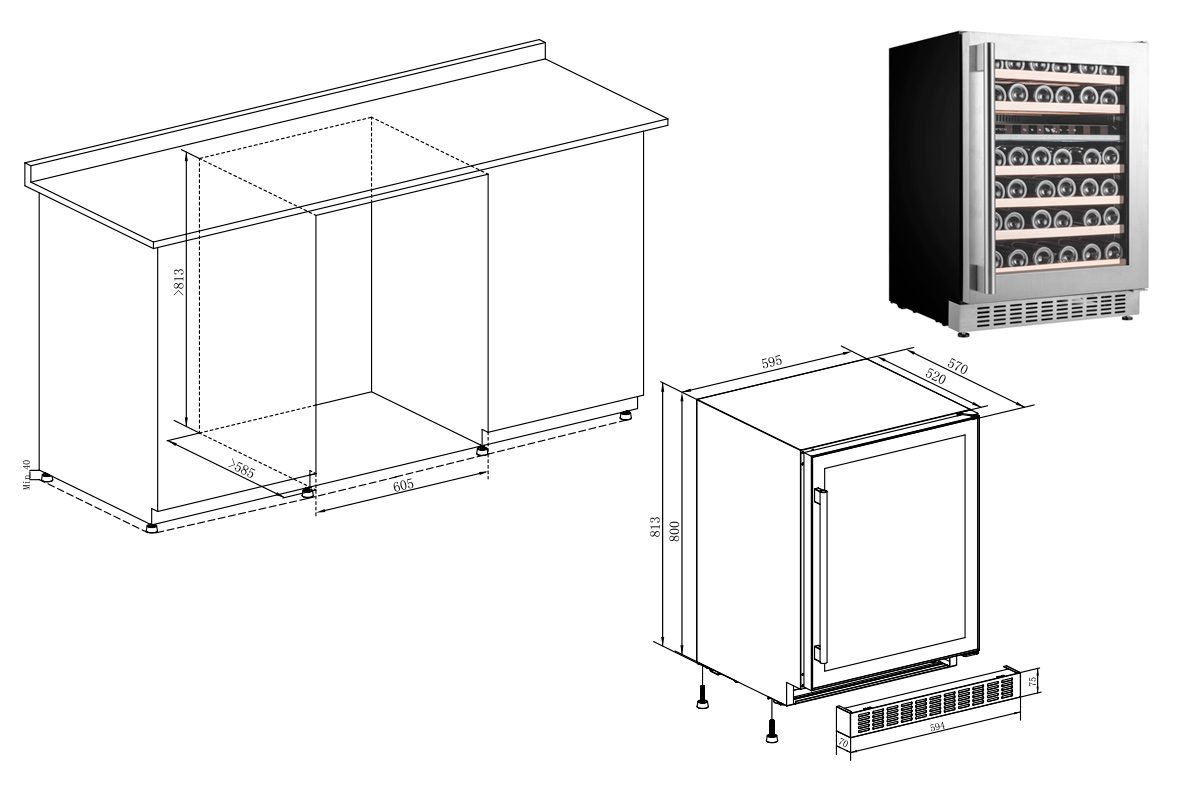 Фото Шкаф винный Temptech — арт. OX60DX 6