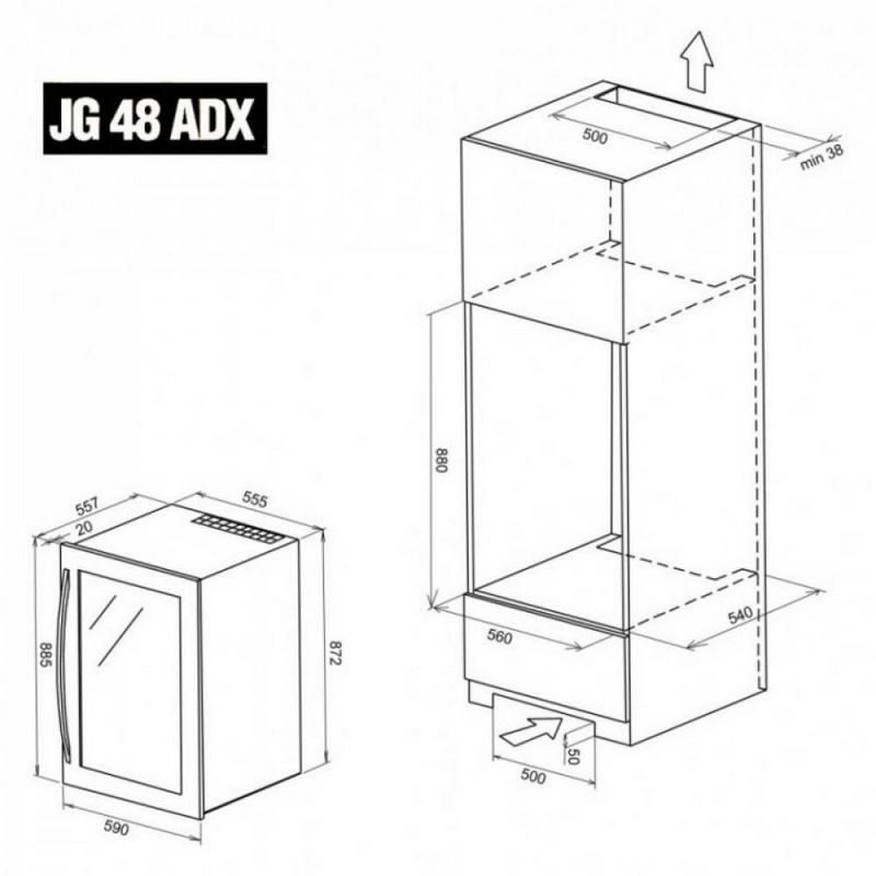Фото Шкаф винный IP Industrie JG 48-6 AD X 8