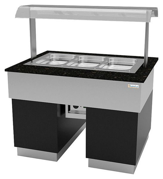 Прилавок тепловой Gastrolux ТМ-2010/5GN/SI под GN