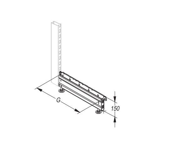 База стеллажа Stahler Praktisch глянец, RAL 7035