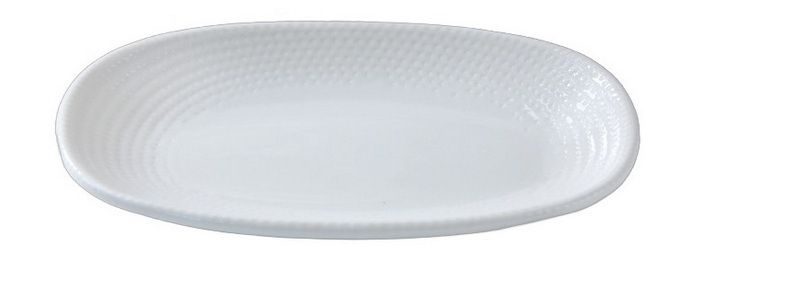 Фото Блюдо Bonna White Pure Dot L 240 мм, B 140 мм — арт. S-PRDGRM24OKY 1