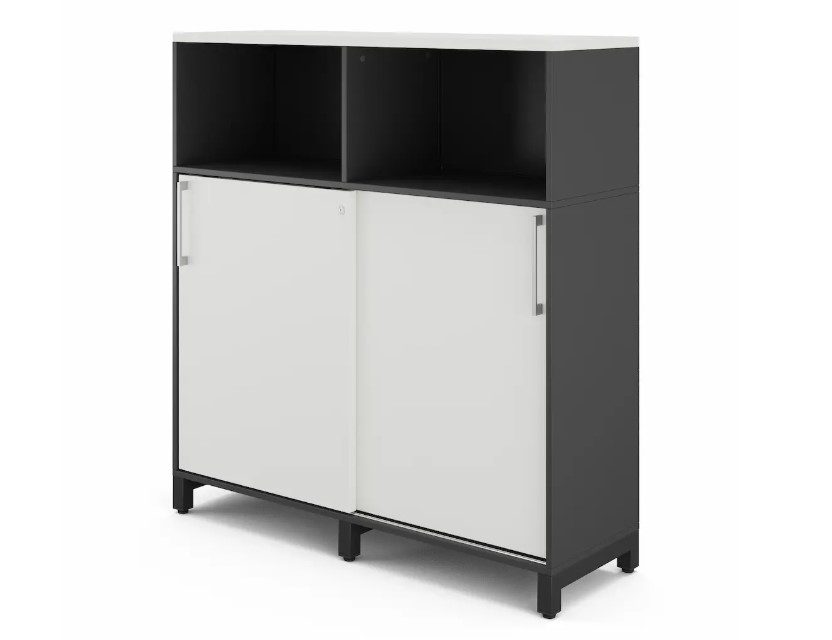 Шкаф открытый КОБОР HK/2/1-120/40/M black/premium