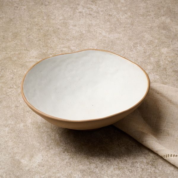 Фото Салатник Kunstwerk Grasp 870 мл, D 220 мм, H 76 мм, белый — арт. 20730/white 5