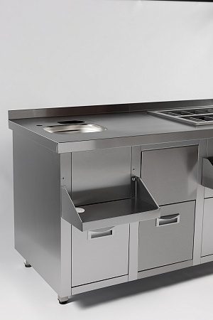 Фото Барная станция RESTOINOX с ящиками и вертушкой — арт. БСЗ1-15/7-05 2