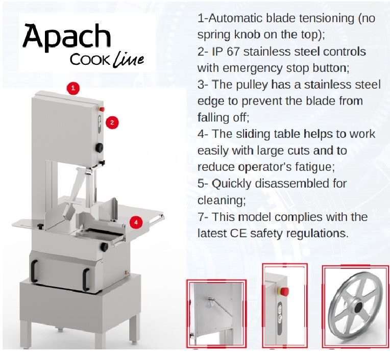 Пила ленточная Apach Cook Line ASWX165A 3ф