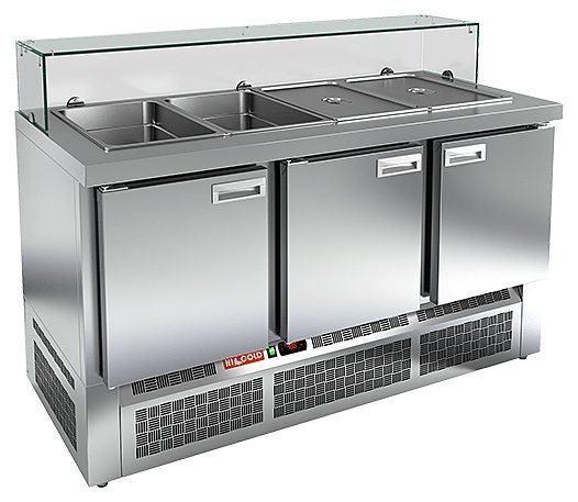 Стол для салатов HICOLD SLE3-111GN низкое низкое