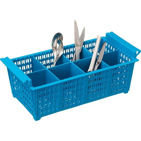 Фото Кассета для столовых приборов ProHotel JW-8B blue 420х210 мм, 8 ячеек, без ручек 1