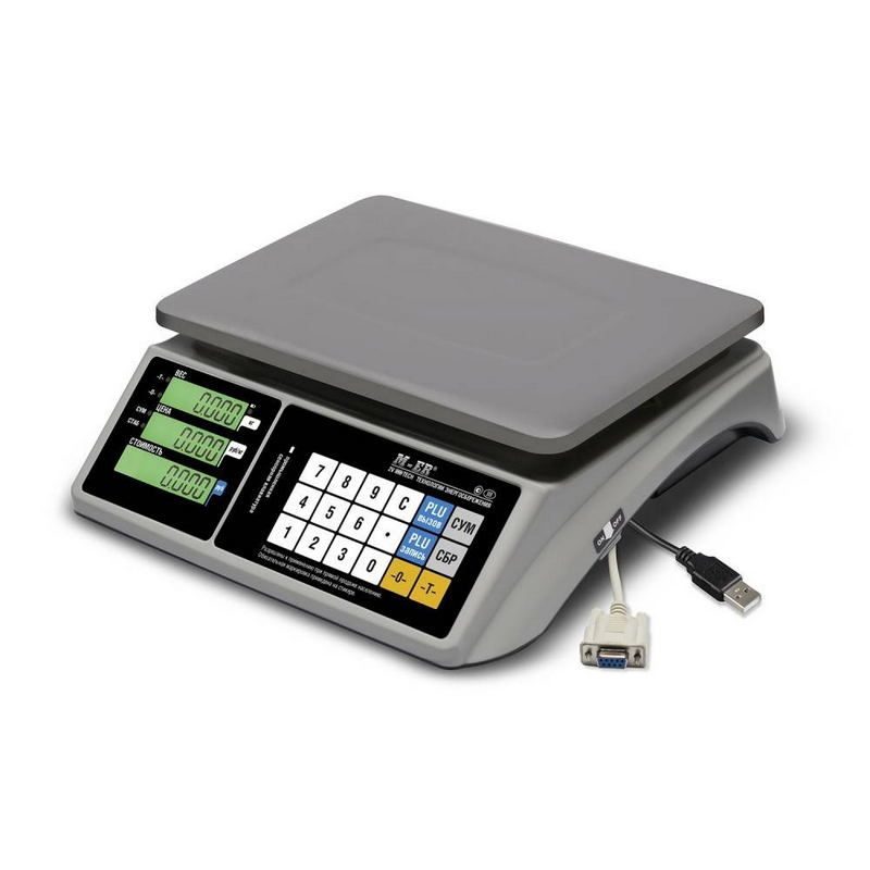 Весы торговые MERTECH M-ER 328 C-32.5 LCD с RS-232