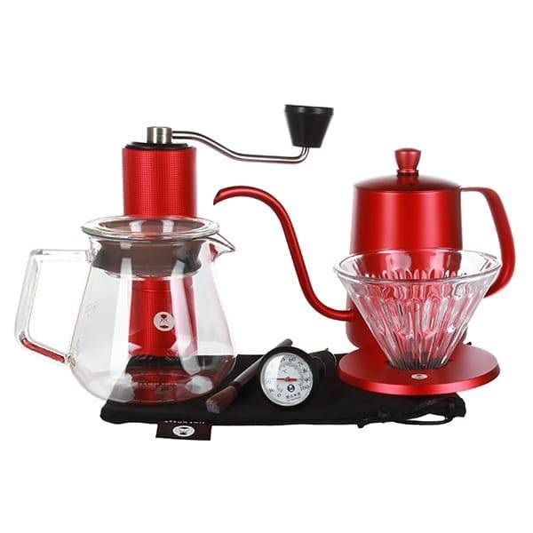 Фото Набор для заваривания кофе Timemore C2 PourOver Set (Fish03) Limited Festival Red 1