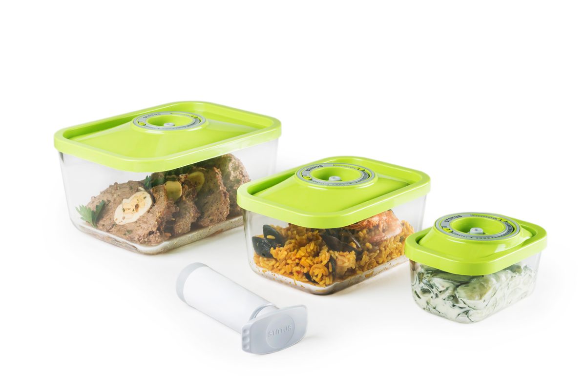 Набор вакуумных контейнеров VAC-Glass-Set Green