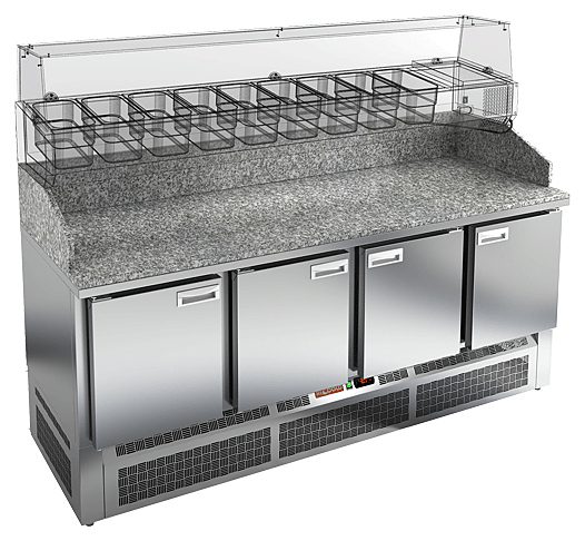 Стол для пиццы HICOLD PZE3-1111/SN камень (R290)