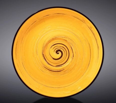 Блюдце Wilmax Spiral желтое мм артикул WL-669436/B