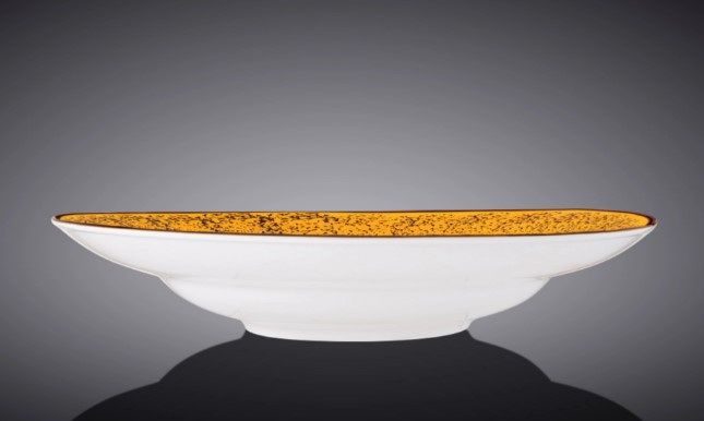 Фото Тарелка Wilmax Splash желто-белая 500 мл, D 280 мм — арт. WL-667428/A 1