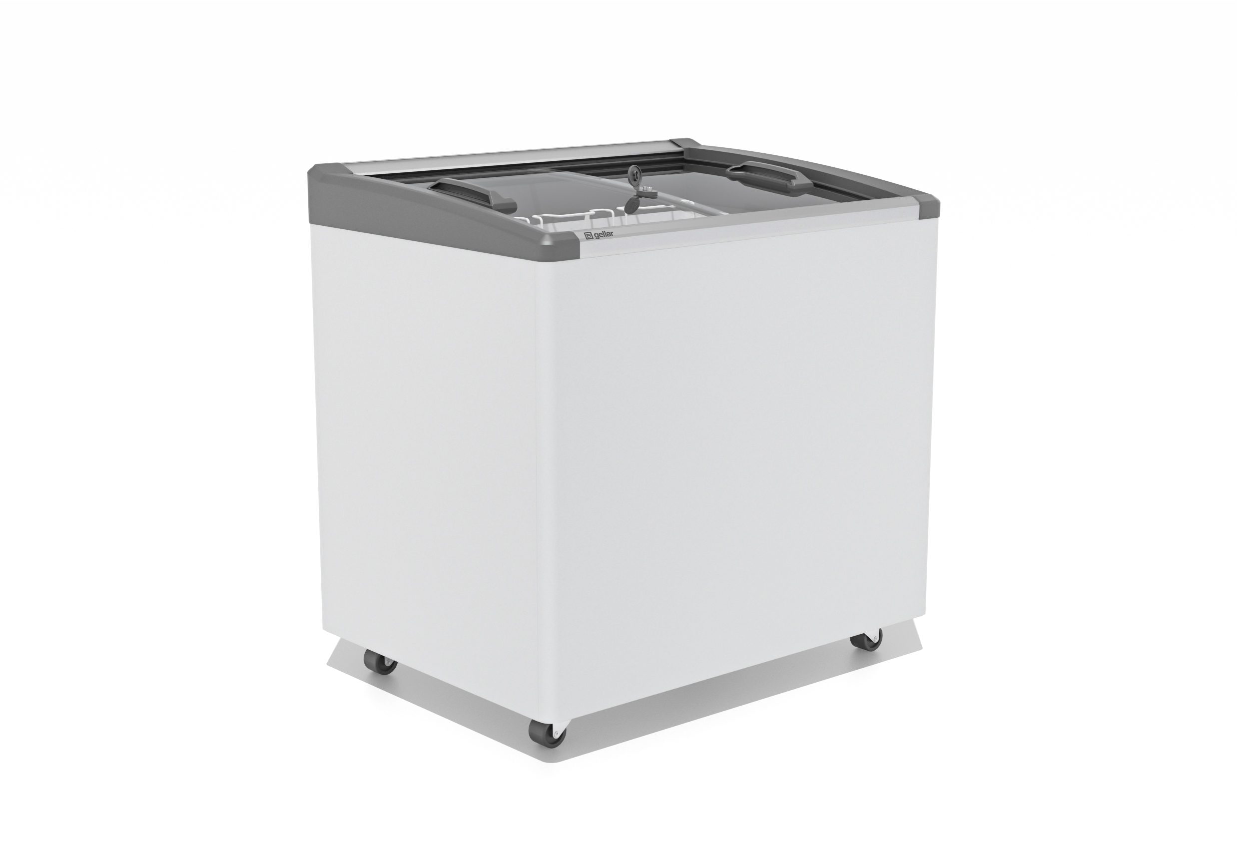 Фото Морозильный ларь Gellar FG 250 E серый V25 (алюминиевая рамка) 2